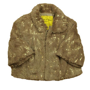 Unknown Brand Girls Taupe Sequins Jacket size: 4-6 Years